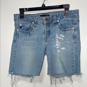 Refuge Denim Blue Distressed Women's Shorts